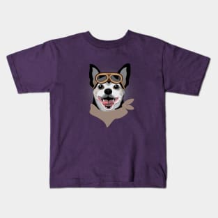 Post-Apocalyptic Chihuahua Dog Face with Goggles Kids T-Shirt